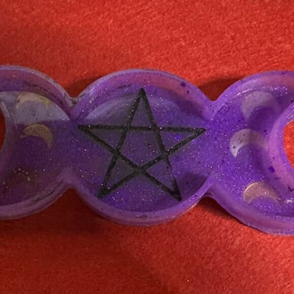 Purple Pentacle Resin Trinket Tray - Picture 1 of 1